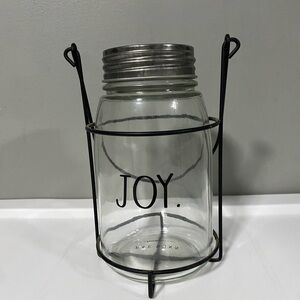 RAE DUNN “JOY” Glass Lantern